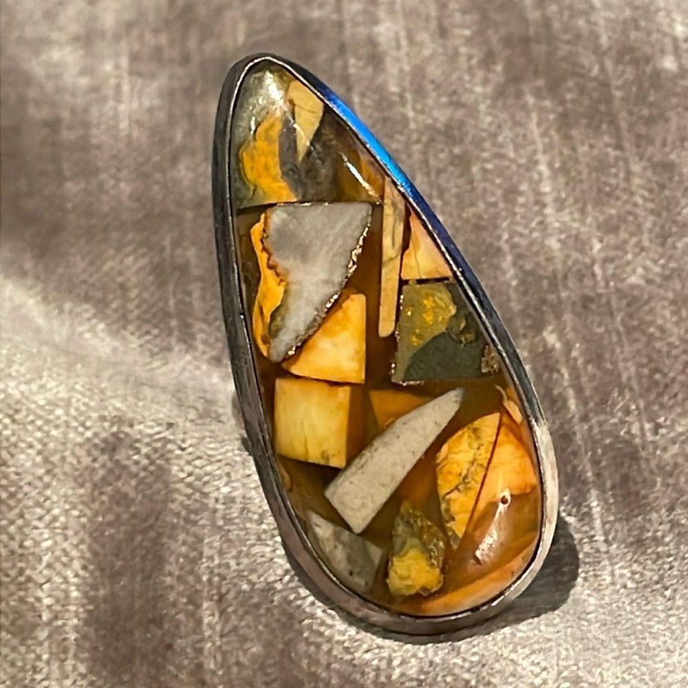 Honeycomb Jasper Ring Size 8.5